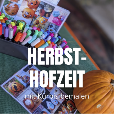 Herbst-Hofzeit mit Kürbis bemalen