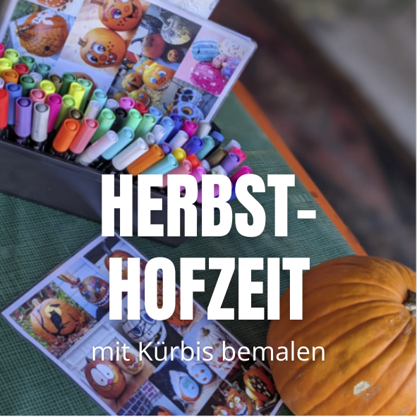 Herbst-Hofzeit mit Kürbis bemalen
